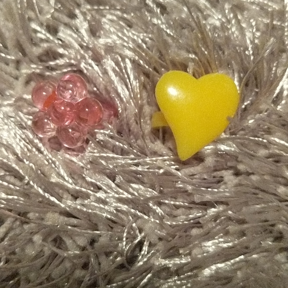 Plastic Toy Kids Rings Lot of 2